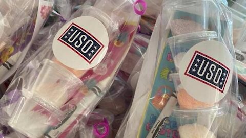 Stuttgart members decorated eggs with kits from USO Stuttgart (BROLL)