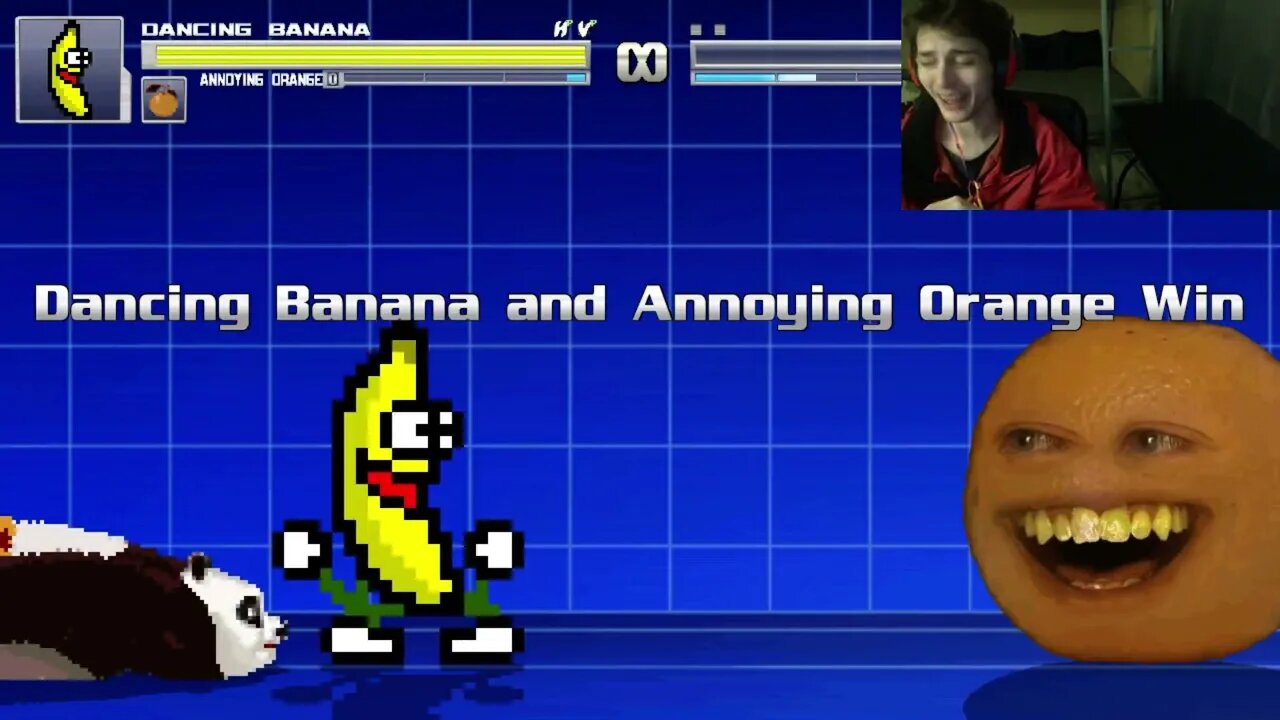 Fruit Characters (Annoying Orange And Dancing Banana) VS Po The Panda In An Epic Battle In MUGEN