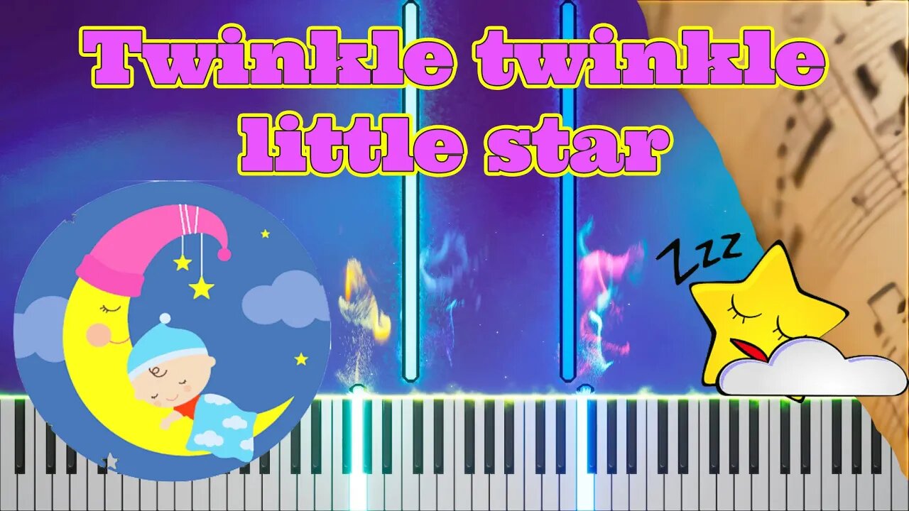 TWINKLE TWINKLE LITTLE STAR PIANO TUTORIAL + Spartito GRATIS - MOZART PIANO COVER