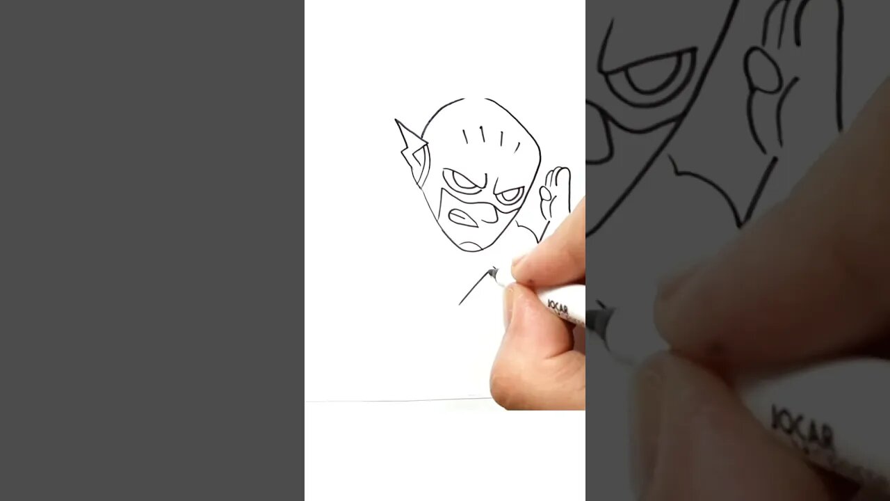 How to draw and paint The Fastest Man Alive, the Flash #shorts