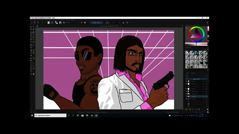 Speed Drawing : 80s Retro Synthwave Poster