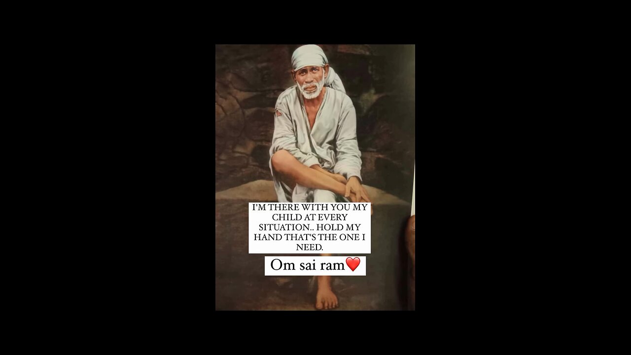 Hold my hands that's only I need- Sai Baba 🙏🏻💯