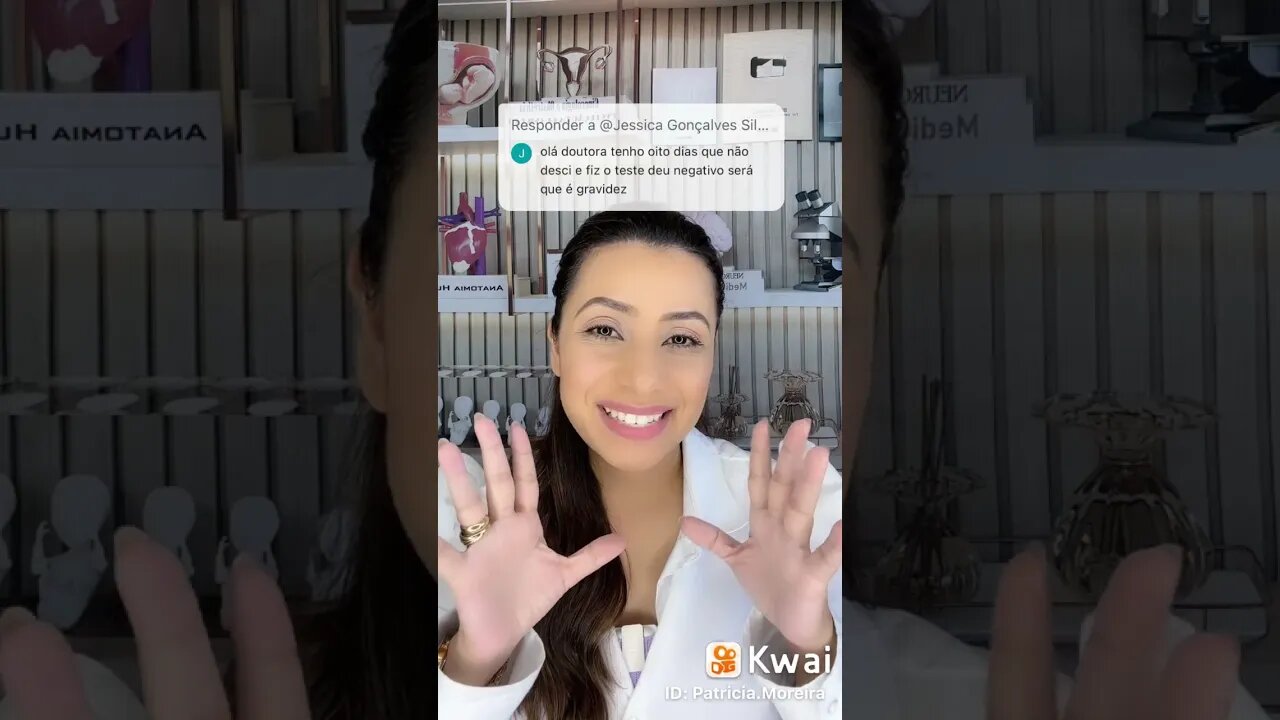 Tem oito dias que a menstruação não desce fiz o teste deu negativo será que é gravidez?