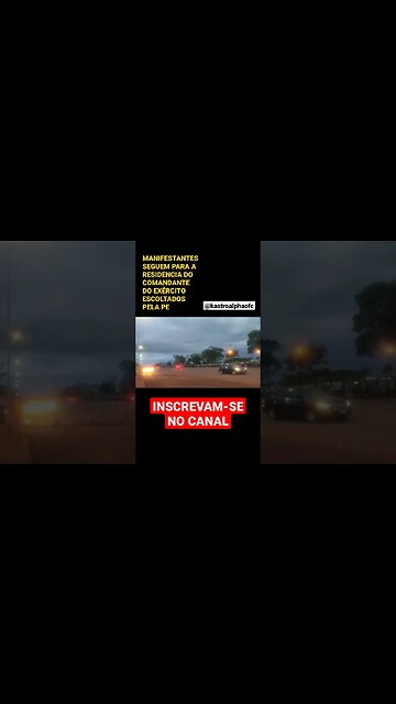 BRASILIA: MANIFESTANTES ESCOLTADOS PELA PE SEGUEM PARA RESIDÊNCIA DO COMANDANTE DO EXÉRCITO #shorts