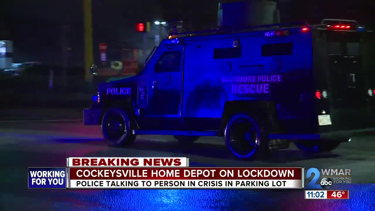 Cockeysville Home Depot on lockdown due to possible armed person in parking lot