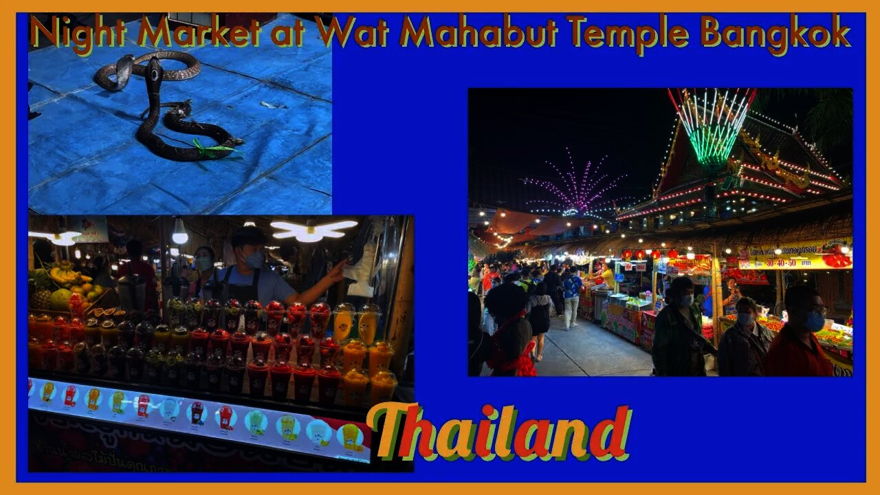 Period night market at Wat Mahabut Temple - Bangkok