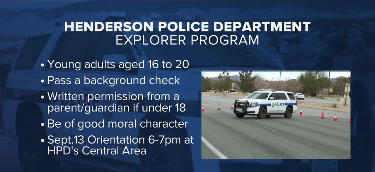 Applications open for Henderson Police Department Explorer Program