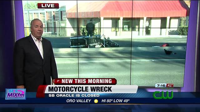 Motorcycle vs. motorcycle crash shuts down SB Oracle