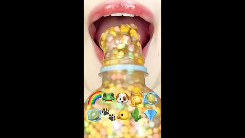 ASMR honey jelly eating sounds #eating #sounds #asmrsounds #satisfyingvideo