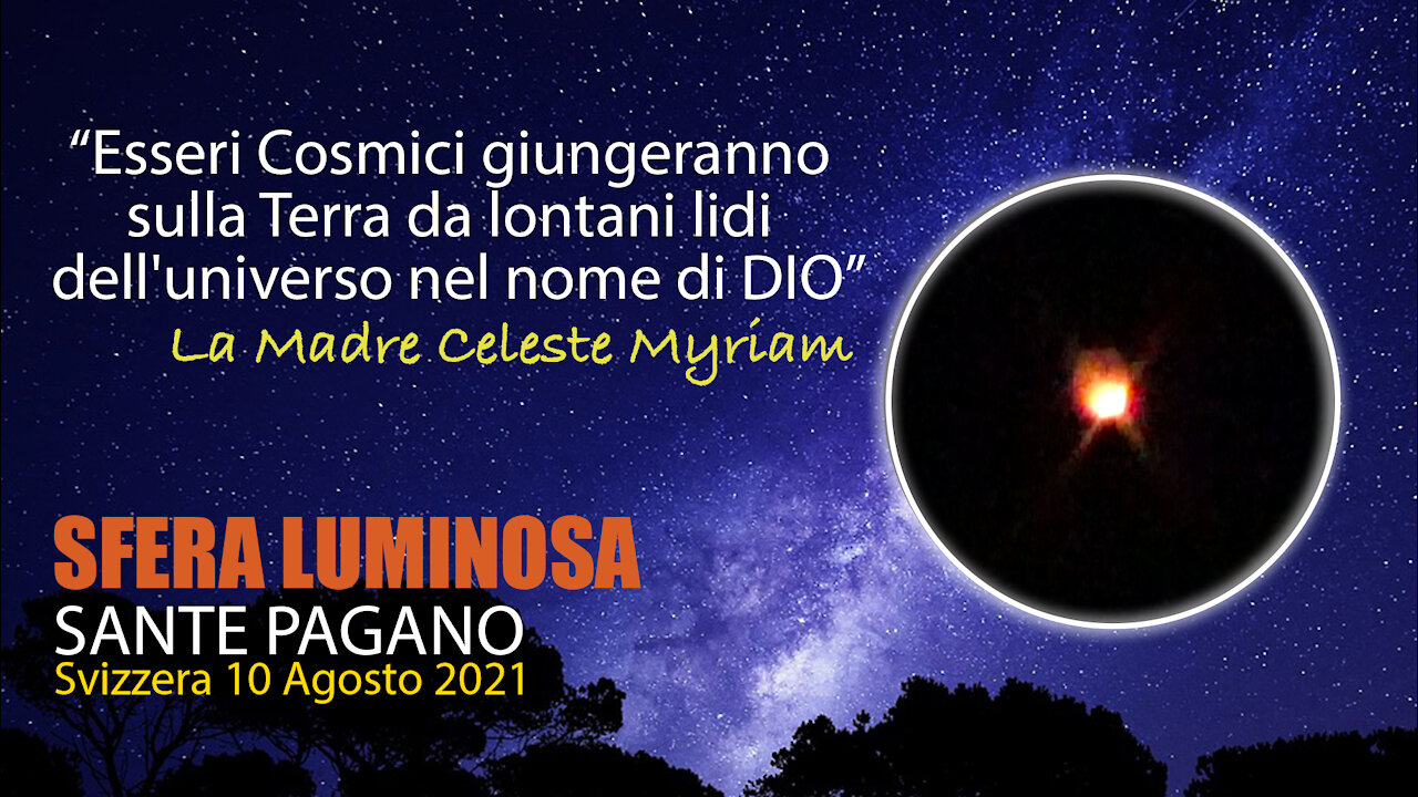 UFO, Sfera rosso fuoco sopra il Monte Ceneri, Svizzera - Sante Pagano - 10 Agosto 2021