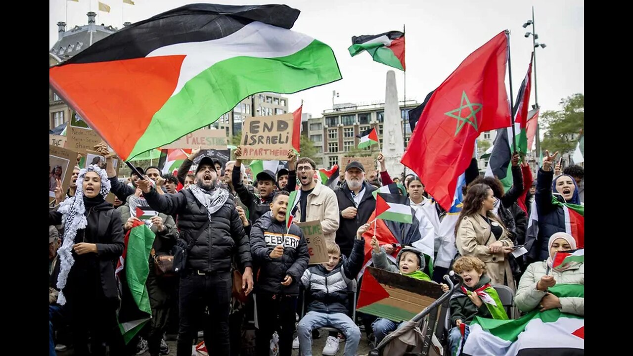 Amsterdam tuvo lugar una manifestación en apoyo a Palestina
