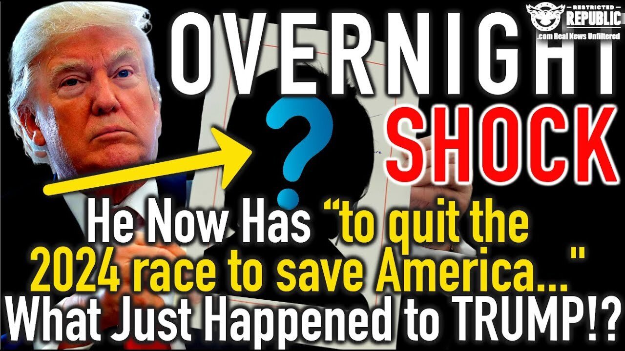 Overnight SHOCK WAVE! He Needs “to quit the 2024 race to save America” What Just Happened to TRUMP!?