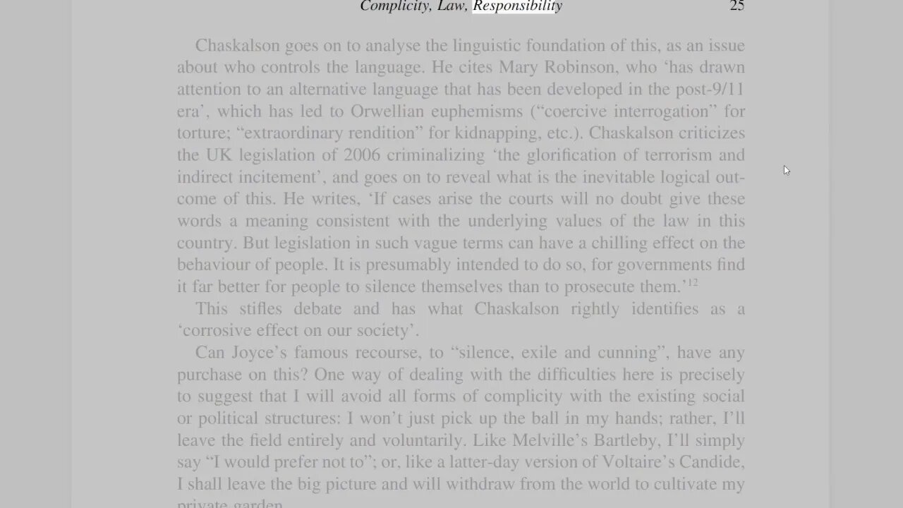 Complicity, Law, Responsibility by Thomas Docherty AUDIOBOOK #cyberphunkisms