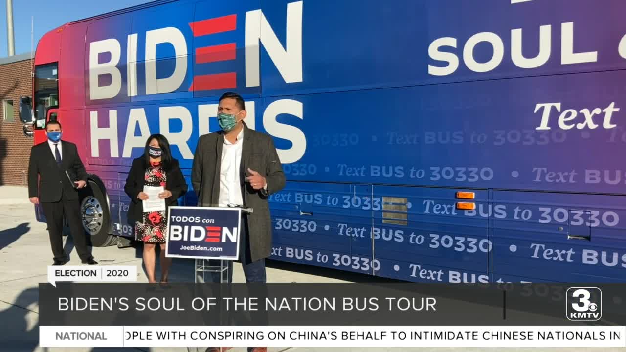 State Sen. Vargas joins others at Biden/Harris bus tour stop in Omaha