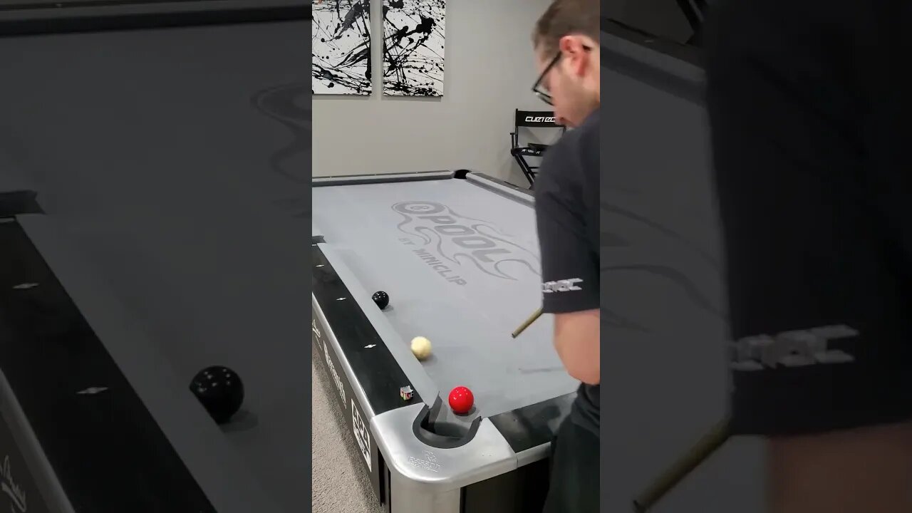 Doubling the Rail and spin back! ⚪🎱🔴#shorts #8ballpool #tricks