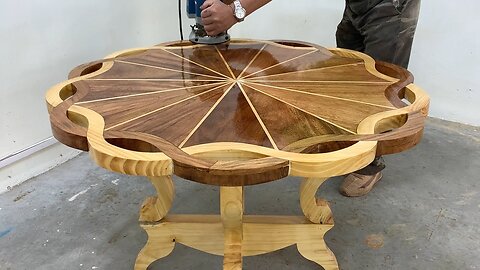 Video Tutorial To build A Table With Amazing Curves Will Make You Satisfied - Skillful woodworking