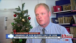 Post office expecting busiest day of the year Monday