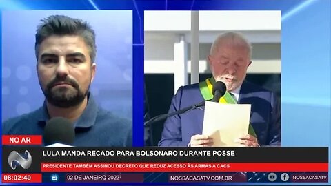 Lula manda recado para Bolsonaro durante Posse