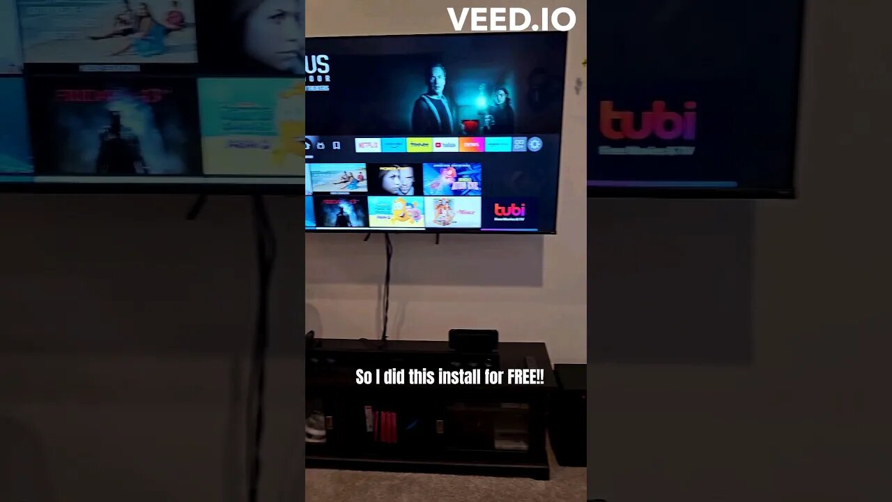 A Free TV Install to Give My Client A Leg Up 😜 #business #free
