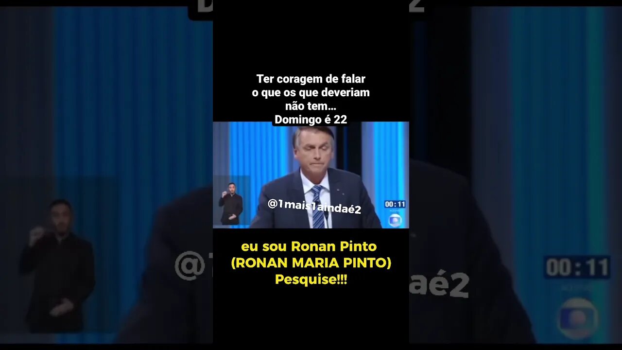 #BOLSONARO NO DEBATE DA GLOBO. Coragem de falar sobre o que o jornalismo deveria mas não o faz