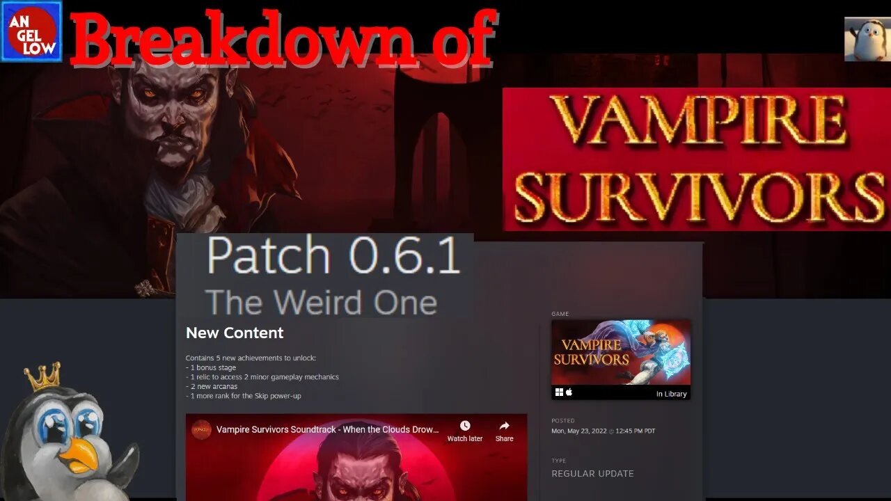 Breakdown of Vampire Survivors Patch 0.6.1 - The Weird One!