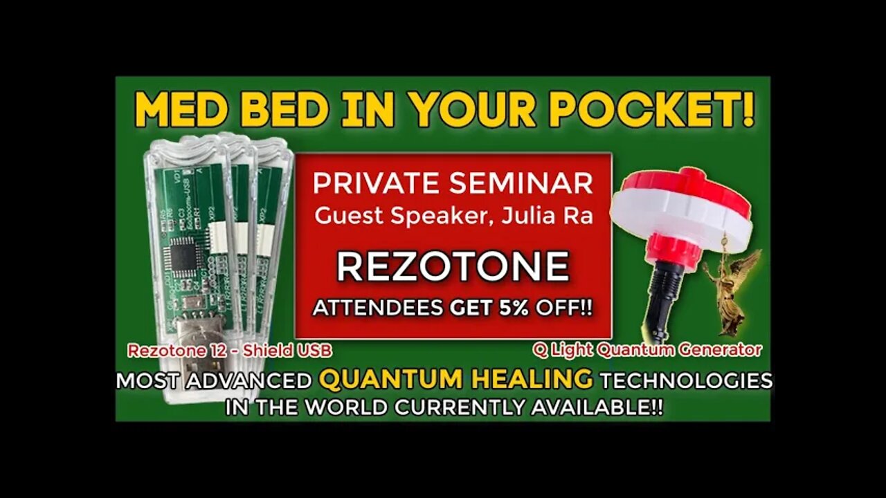 🔥MED BED IN YOUR POCKET🔥FREE SEMINAR THUR, FEB 24th at 11:00AM EST, w/ Julia Ra