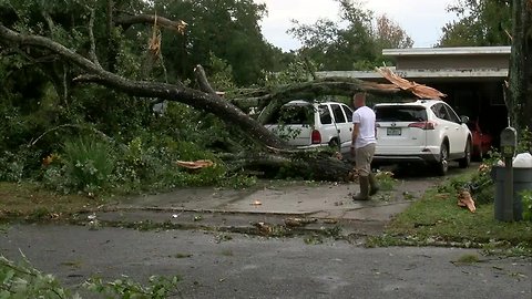 Storm damage in New Port Richey