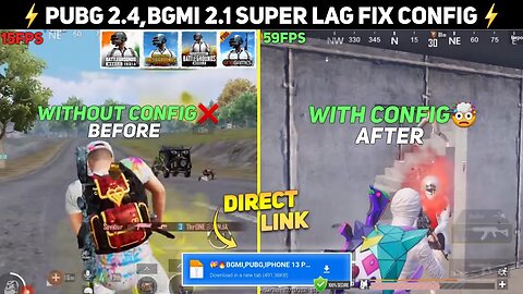 Pubg2.5Bgmi Lag Fix Config 2.1,🔥Unlock 60 Fps+Super Smooth,Pubg Kr+Gl+Bgmi,New Config Pubg 2.5,2.1