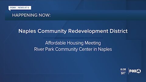 Naples Community Redevelopment District meeting to discuss affordable housing