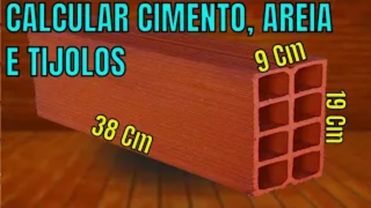 COMO CALCULAR O MATERIAL DE CONTRUÇÃO PARA MUROS E PAREDES COM TIJOLO OU BLOCO 9x19x38 Cm