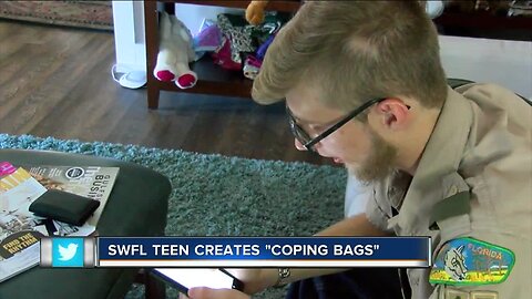 Teen creates 'coping bags' for kids who are grieving