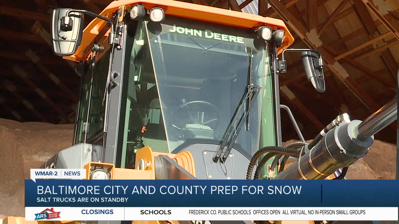 Baltimore City and County prep for snow