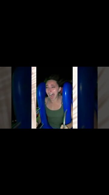 slingshot ride girl falls out / slingshot rider girl part 34 #shorts