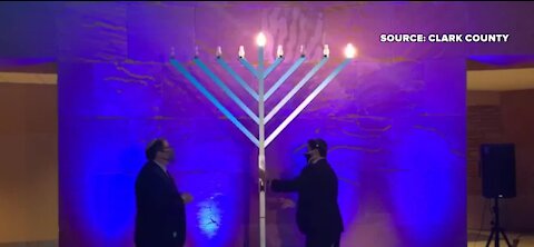 Clark County officials gather for Virtual Menorah lighting