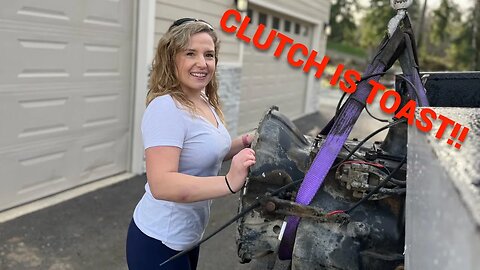 My Transmission is out and my clutch is TOAST!!! Time for a new clutch in the dump truck.