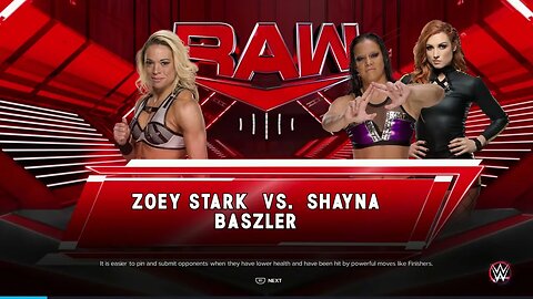 WWE Monday Night Raw Zoey Stark vs Shayna Baszler