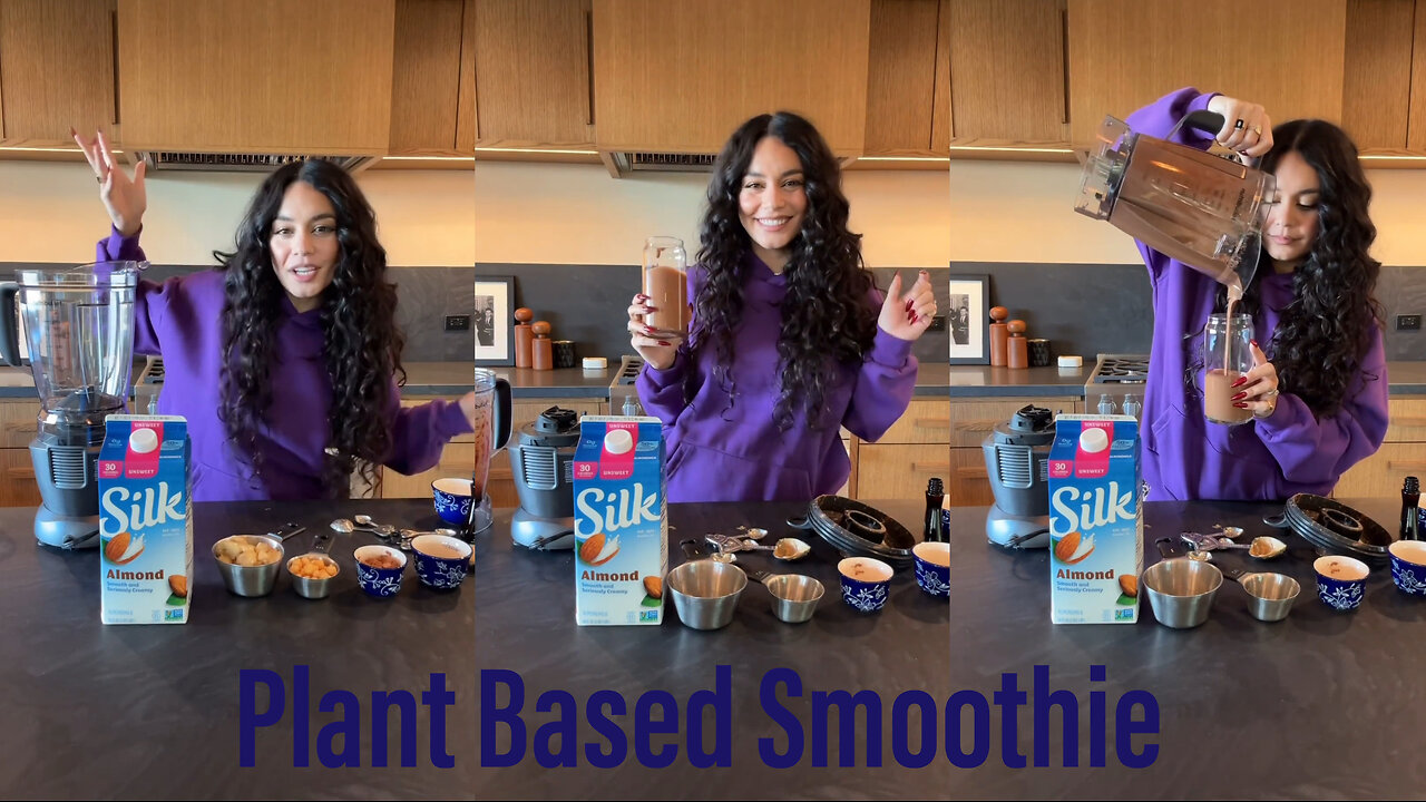 Feeling Planty Good with Vanessa Hudgens' Beige Not Boring Smoothie! | Silk Recipe Tutorial