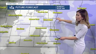 Snow continues until mid-day Sunday, highs in low 30s