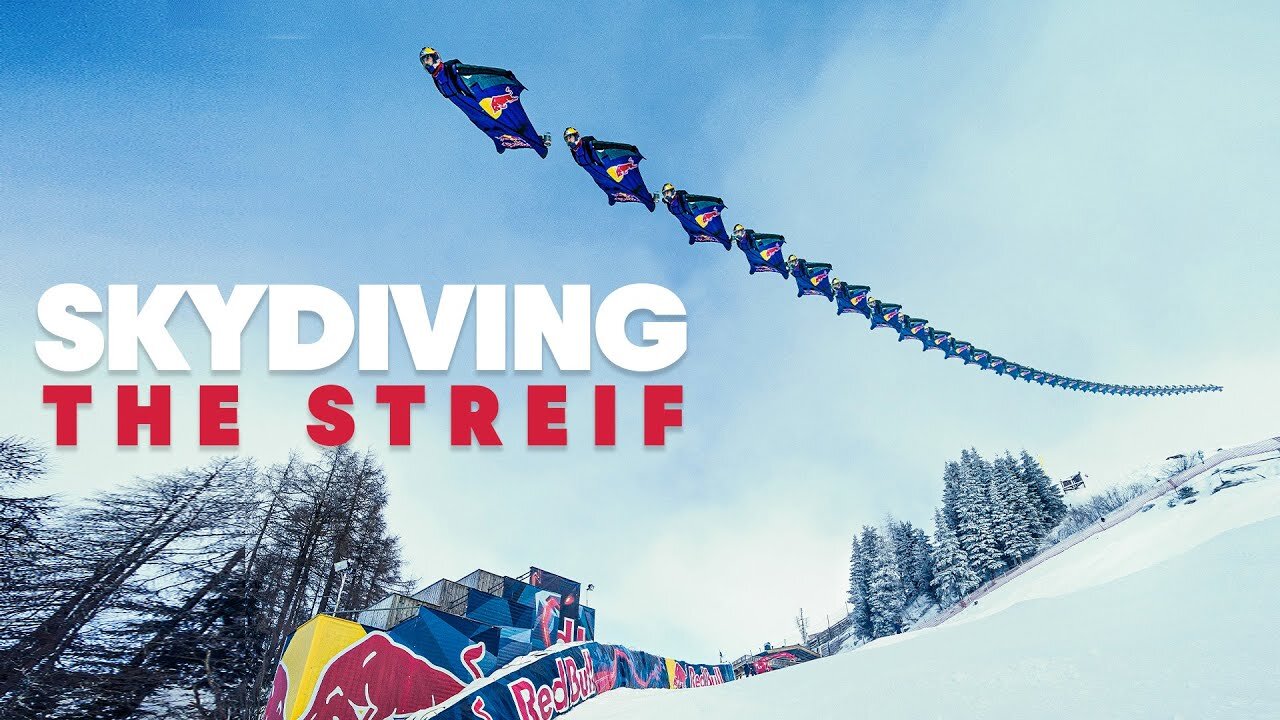 The World's Hardest Downhill Ski Slope Seen From The Air | w/ Red Bull Skydive Team