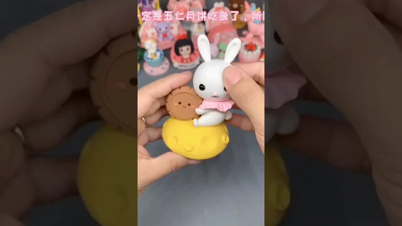 DIY Bunny Clay #clayart #claycraft #diybunny #clay #claysculpture #eastercrafts #claymodeling #cute