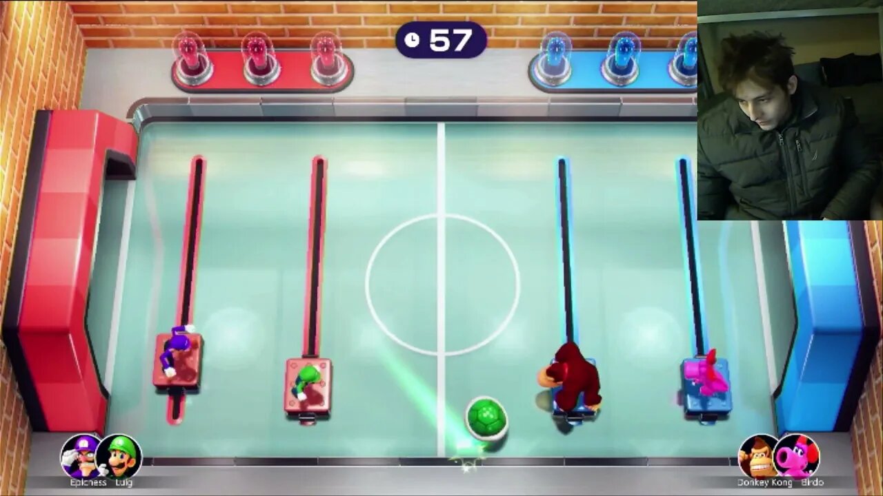 Mario Party Superstars Speed Hockey Minigame Featuring Waluigi VS Nintendo Characters