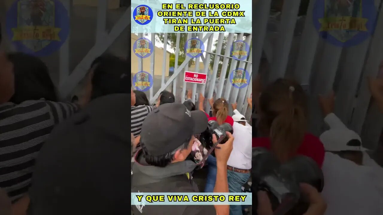 MOMENTO EN QUE ABREN LA PUERTA DEL RECLUSORIO ORIENTE DE LA CIUDAD DE MÉXICO EN UN BOTÍN