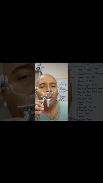 ASMR Comparison Shave with a difficult finish. 💈 🪒 🧼 🎞️ 🎬 🎥 👌🏾 💈#asmr #shavingproducts #wetshaving