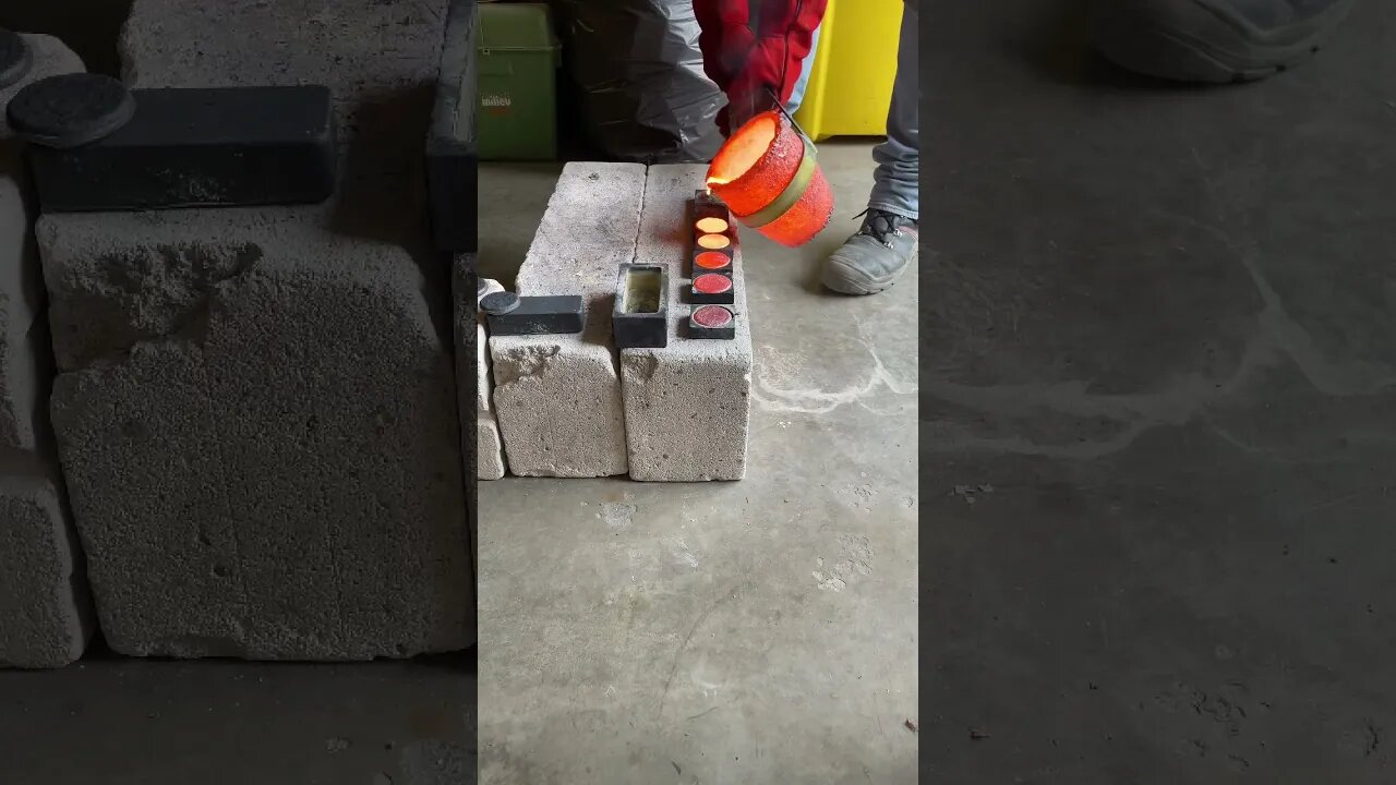 #pouring #copper coins. Pt2 #melting #devilforge #metalcasting