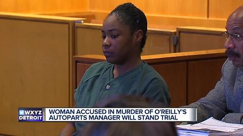 Woman accused in murder of O'Reilly's Auto Parts manager will stand trial