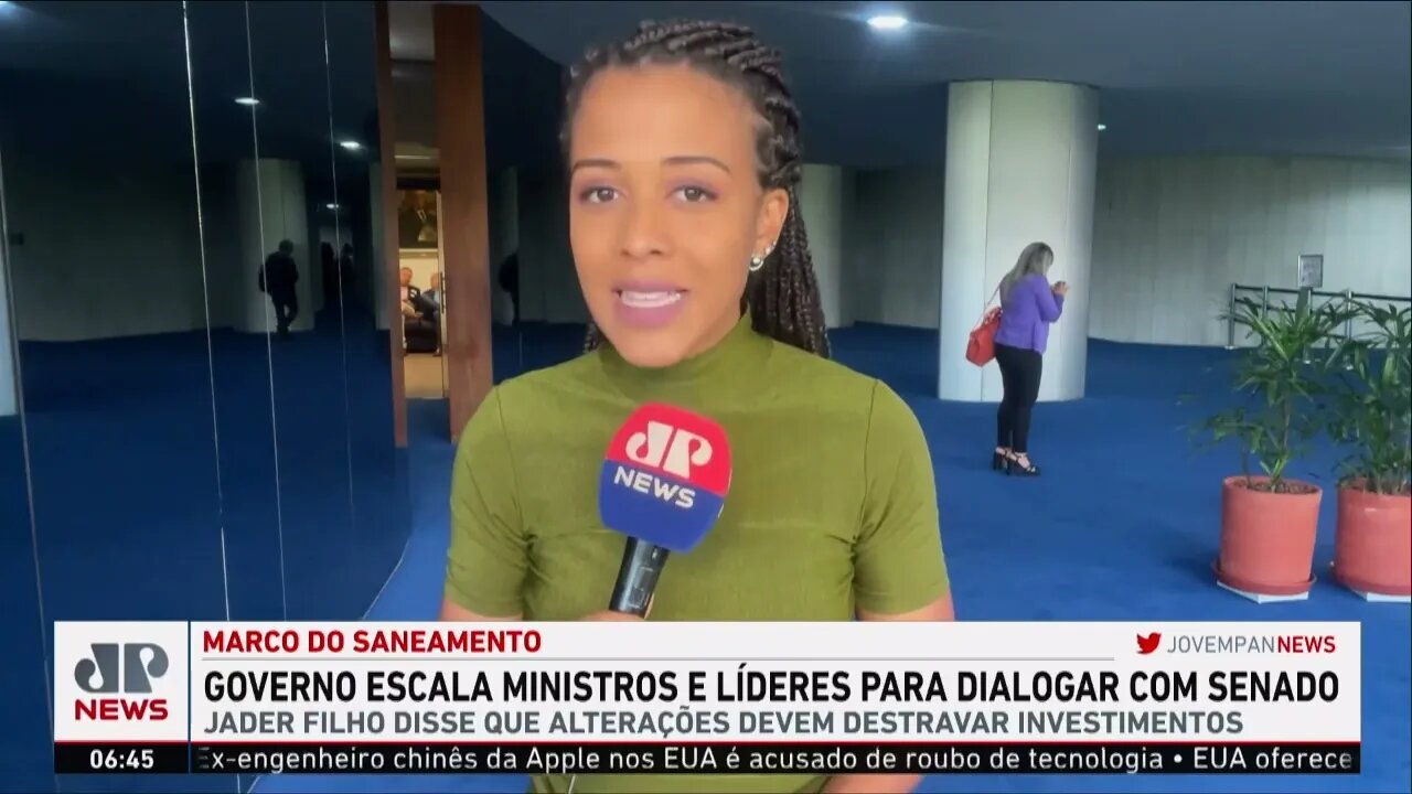 Marco do saneamento: Governo escala ministros e líderes da base para diálogo com Senado