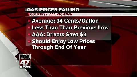 AAA: Statewide gas prices declining again