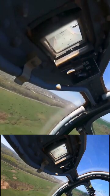 The Russian version of the A-10 Warthog the SU-25 on a strafe run