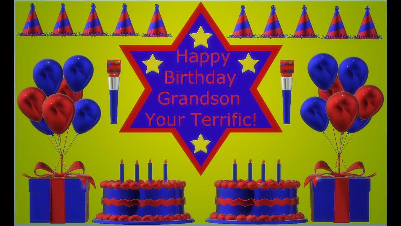 Happy Birthday 3D - Happy Birthday Grandson - Happy Birthday To You - Happy Birthday Song