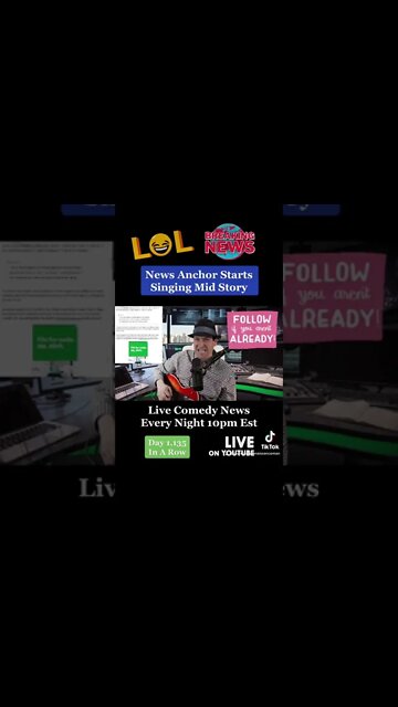 The Singing News Reporter! Bringing the Story To Life in Song! #shorts